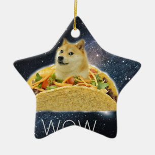 Doge Space-Taco-Mem Keramikornament