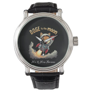 Doge to Moon Die ultimative Dogecoin Reise Armbanduhr
