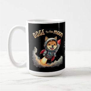 Doge to Moon Die ultimative Dogecoin Reise Kaffeetasse