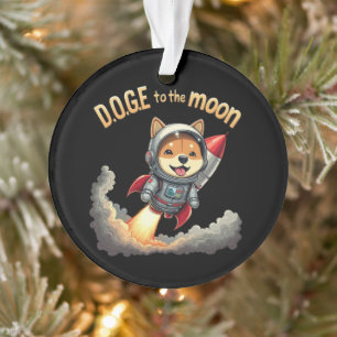 Doge to Moon Die ultimative Dogecoin Reise Ornament