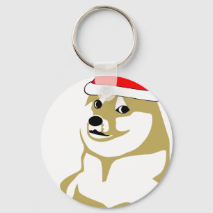 doge wow Meme sehr Weihnachten so viele santa Schlüsselanhänger