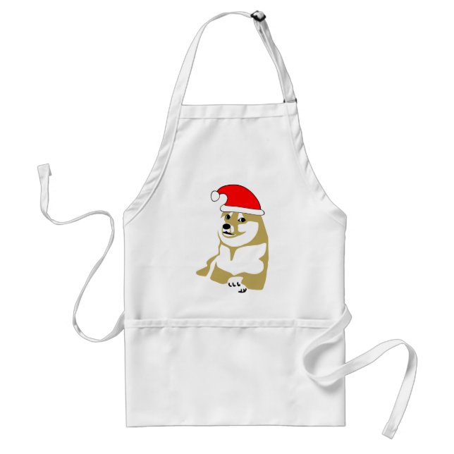Doge wow meme sehr Weihnachten solcher viele Hut Schürze (Vorne)