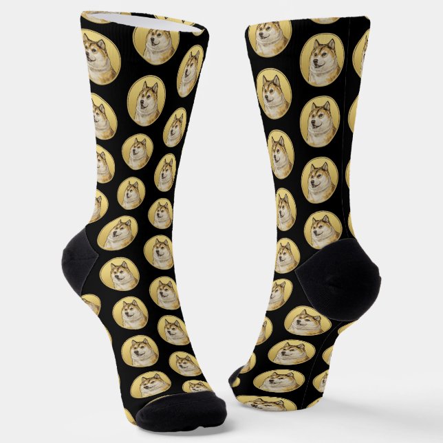 Dogecoin Dog  Socken (Gewinkelt)