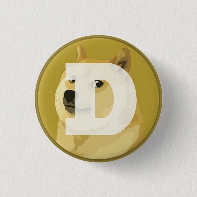Dogecoin DOGE Button (Vorderseite)