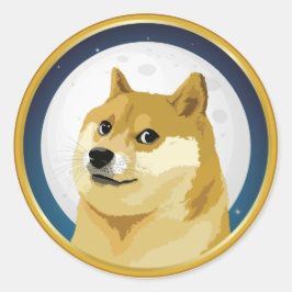 Dogecoin Doge Tag 4/20 Börse Krypto Funny Runder Aufkleber