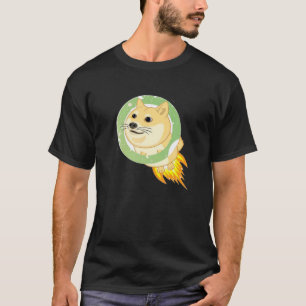 Dogecoin-Hert zum Mond-Münzdock Männer Frauen ster T-Shirt