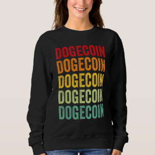 Dogecoin Krypto Regenbogen Textdesign Sweatshirt
