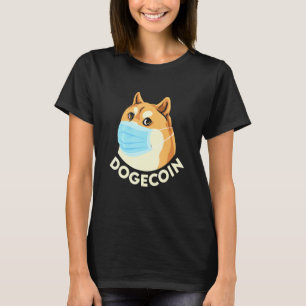 Dogecoin Kryptowährung Shiba Inu Dog Wegemaske T-Shirt