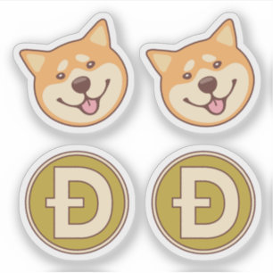Dogecoin Shiba Inu Aufkleber