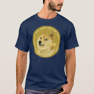 Dogecoin T-shirt foncé "à lune" avec le code de 