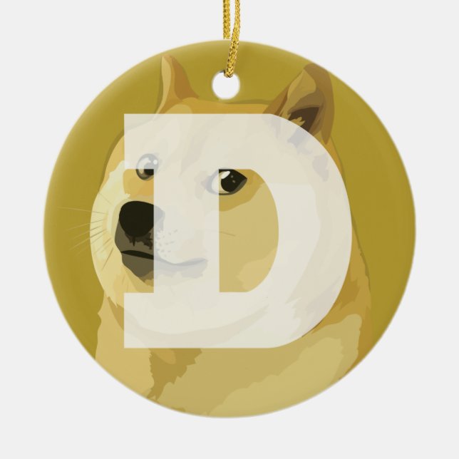 Dogecoin Weihnachtsschmuck (Vorne)