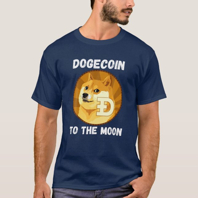 Dogecoin zum Mond - Krypto Doge Hodlers Fu T-Shirt (Vorderseite)