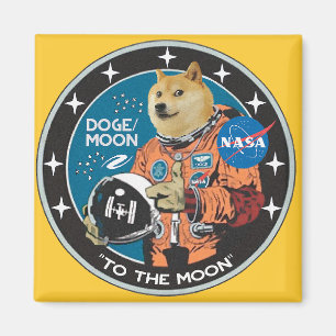 Dogecoin "zum Mond" Magnet
