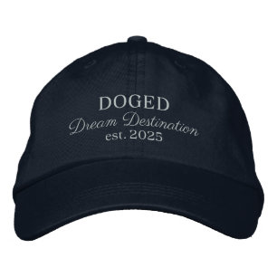 DOGED Dream Destination bestickte Cap - grauer Tex Baseballkappe