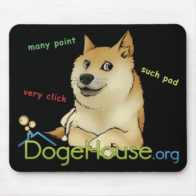 Dogehouse Doge Meme Mousepad (Vorne)
