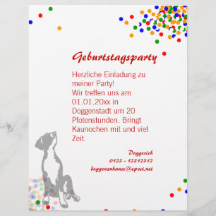 Dogen Einladung Kindergeburtstag Flyer