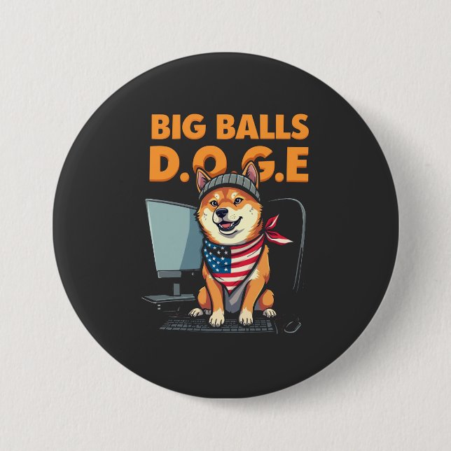 Dogenabteilung Regierungseffizienz Button (Vorderseite)