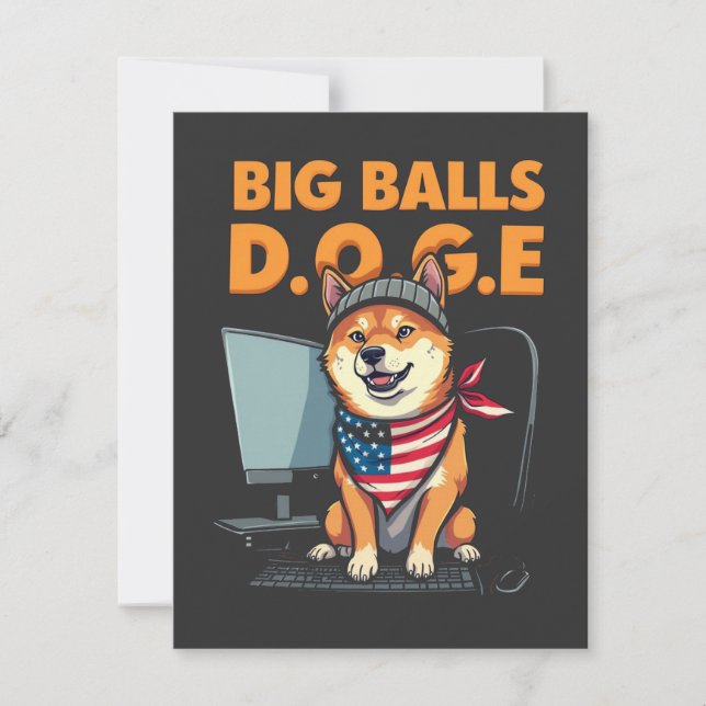 Dogenabteilung Regierungseffizienz Dankeskarte (Vorderseite)