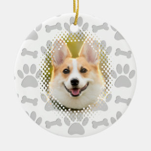 Dogenrahmen für Knochen und Paw Keramik Ornament