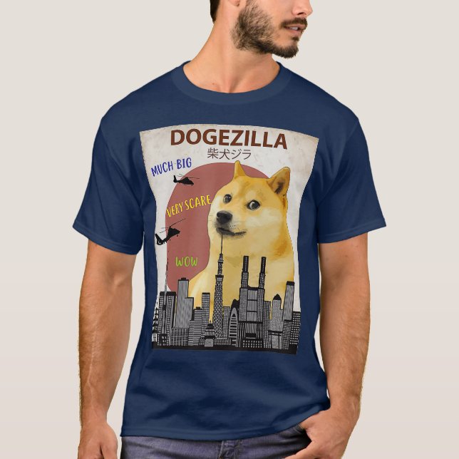 Dogezilla Funny DOGE MEME Shiba Inu Dog T-Shirt (Vorderseite)