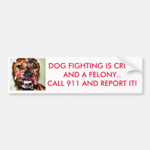 dogfightingrev, HUNDEFIGHTING IST- CRUELAND ein Autoaufkleber