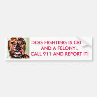 dogfightingrev, HUNDEFIGHTING IST- CRUELAND ein Autoaufkleber