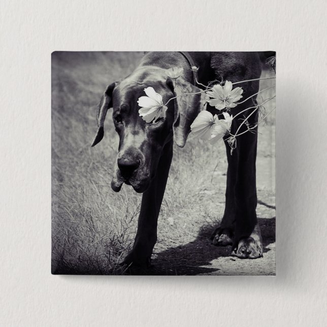 Dogge Balu Button (Vorderseite)