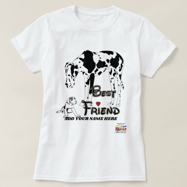 Dogge-bester Freund T-Shirt (Design vorne)