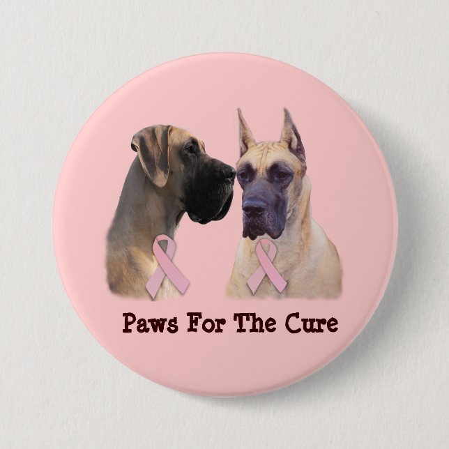 Dogge-Brustkrebs-Knopf Button (Vorderseite)