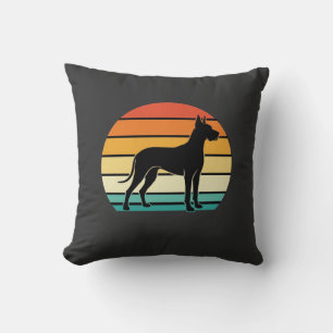 Dogge Dänische Dogge Retro Sonnenuntergang Silhoue Kissen