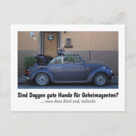 Dogge: der Hund für Geheimagenten Postkarte