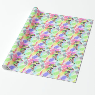 Dogge Deutsche Dogge wünscht ein glückliches neues Geschenkpapier