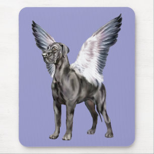 Dogge-Engels-Schwarzes UC Mousepad