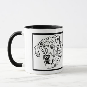 Dogge-Hundegekritzel Tasse