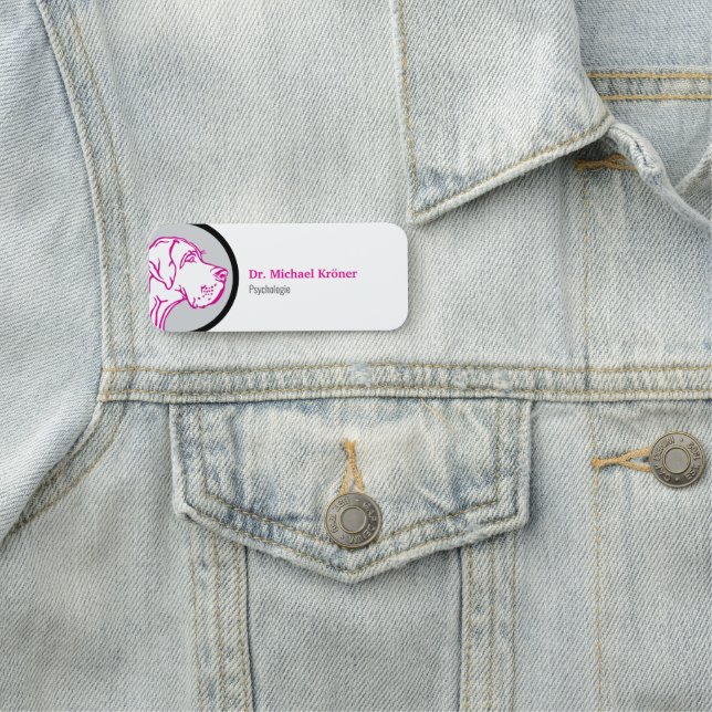 Dogge  namensschild (Beispiel)