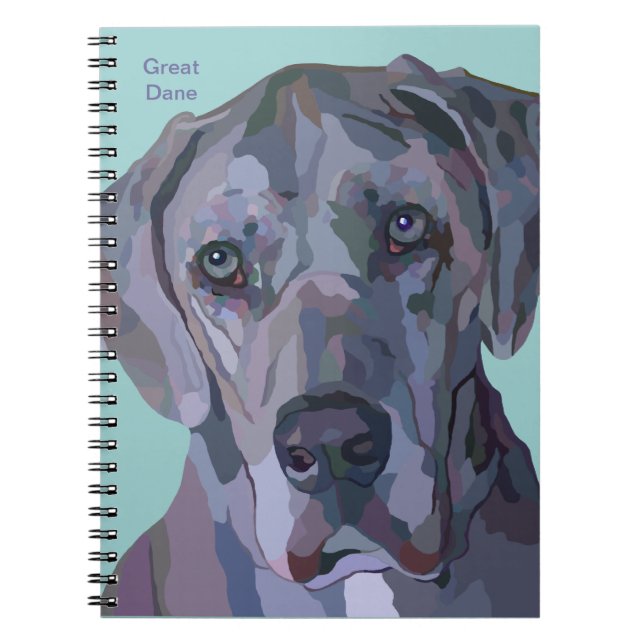 Dogge-Notizbuch Notizblock (Vorderseite)