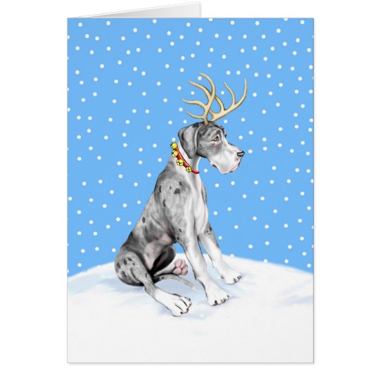 Dogge-Ren-Weihnachten Merle UC Karte