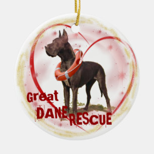 DOGGE-RETTUNGS-WEIHNACHTSverzierung Keramik Ornament