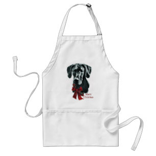 Dogge-schwarze Weihnachtsgeschenke Schürze