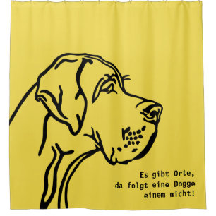 Dogge Statement (deutsch) Duschvorhang