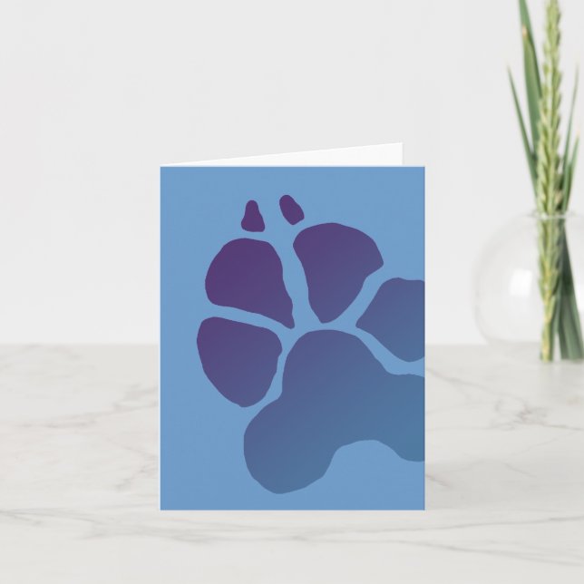 Dogge-Tatzen-Druck-Gruß-Karte Karte (Vorderseite)