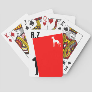 Dogge und deine Initialen Spielkarten