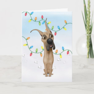 Dogge-Weihnachten Feiertagskarte