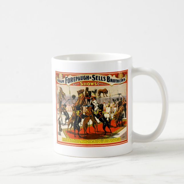 Dogge-Zirkus-Show Kaffeetasse (Rechts)