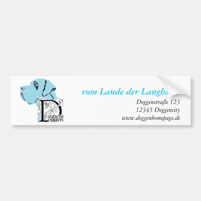 Doggen Bürobedarf Autoaufkleber (Vorne)