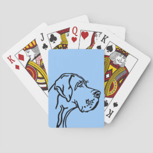 Doggen Kopf Zeichnung Spielkarten