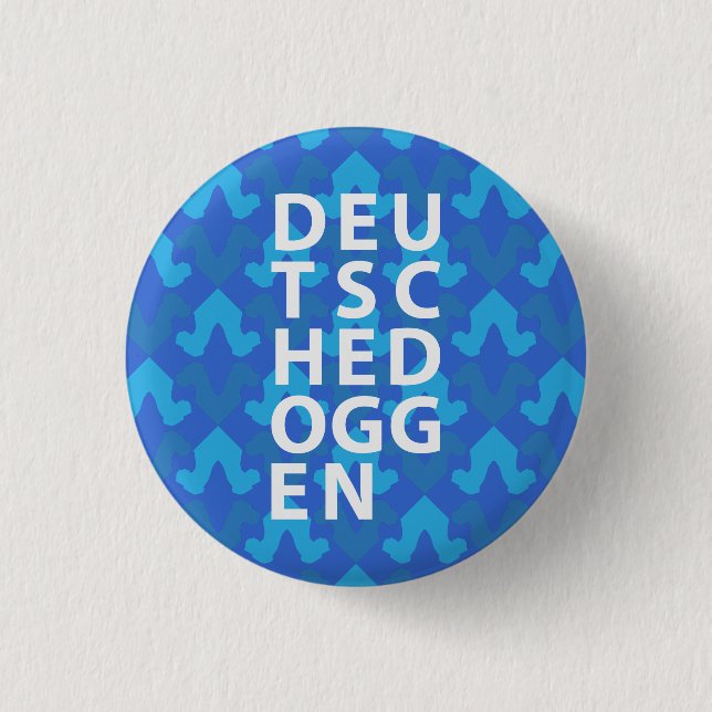 Doggen Muster Kopf Button (Vorderseite)