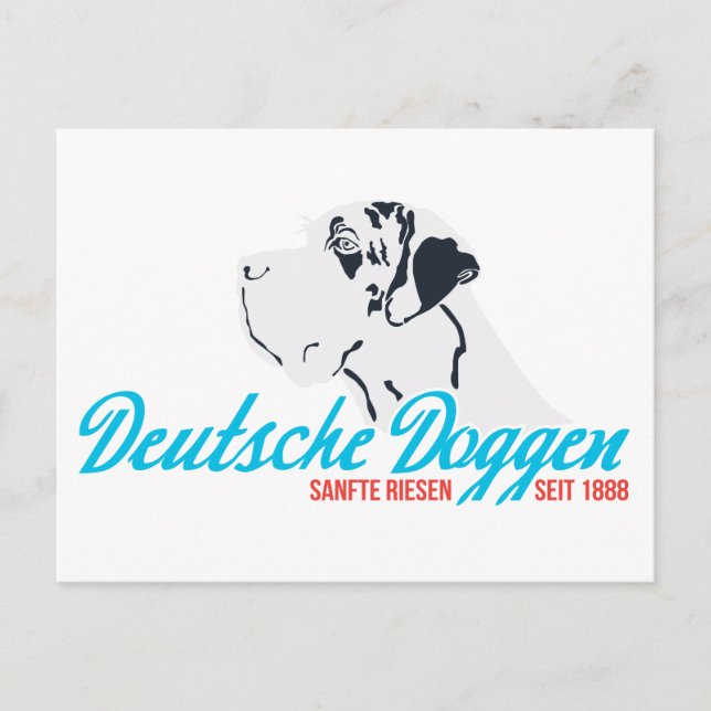Doggen, seit 1888 postkarte (Vorderseite)