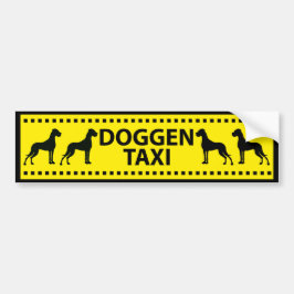 Doggen Taxi Autoaufkleber