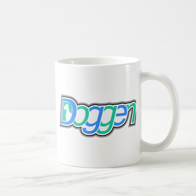 Doggen Text mit Kopf Kaffeetasse (Rechts)